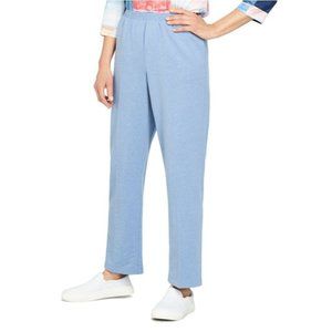 Alfred Dunner Womens Plus-Size French Terry Straight Leg Short Length Pant